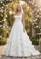 Farrah Couture HW3913 floral a-line wedding dress - view 1