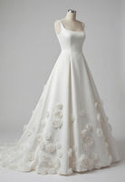 Farrah Couture HW3913 floral a-line wedding dress - view 4