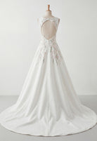 Farrah Couture HW3916 high-neck floral a-line wedding dress - view 6