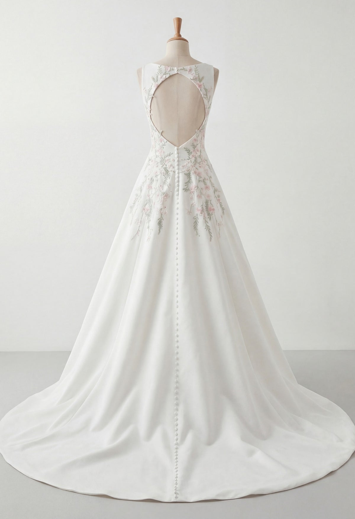 Farrah Couture HW3916 high-neck floral a-line wedding dress - view 6