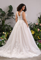 Farrah Couture HW4047 floral lace a-line wedding dress - view 7