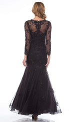 Glow by Colors - G665 Bedazzled Illusion Bateau Mermaid Dress