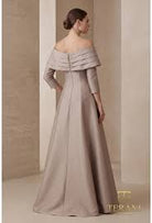 Terani Couture 261M6434 - Pleated Off Shoulder Mikado Gown - view 6