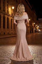 Terani Couture 261M6449 - Metallic Brocade Off Shoulder Mermaid Gown - view 7