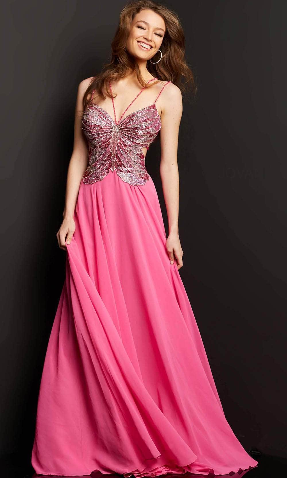Jovani 000297SC - Sleeveless Open Back Prom Dress - designer prom dress at Silhouette Dresses