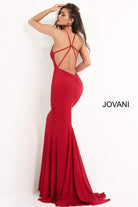Jovani - 00512 Fitted Strappy Back Prom Dress with Train - view 7