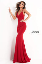 Jovani - 00512 Fitted Strappy Back Prom Dress with Train - view 4