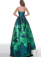 Jovani - 02038 Strapless Scoop Neck Floral Embroidered Gown - view 5
