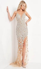 Jovani 02492 - Sleeveless Plunging V-neck Evening Gown - designer prom dress at Silhouette Dresses