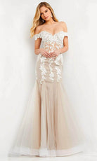 Jovani 02861 - Sweetheart Embroidered Evening Gown - back view