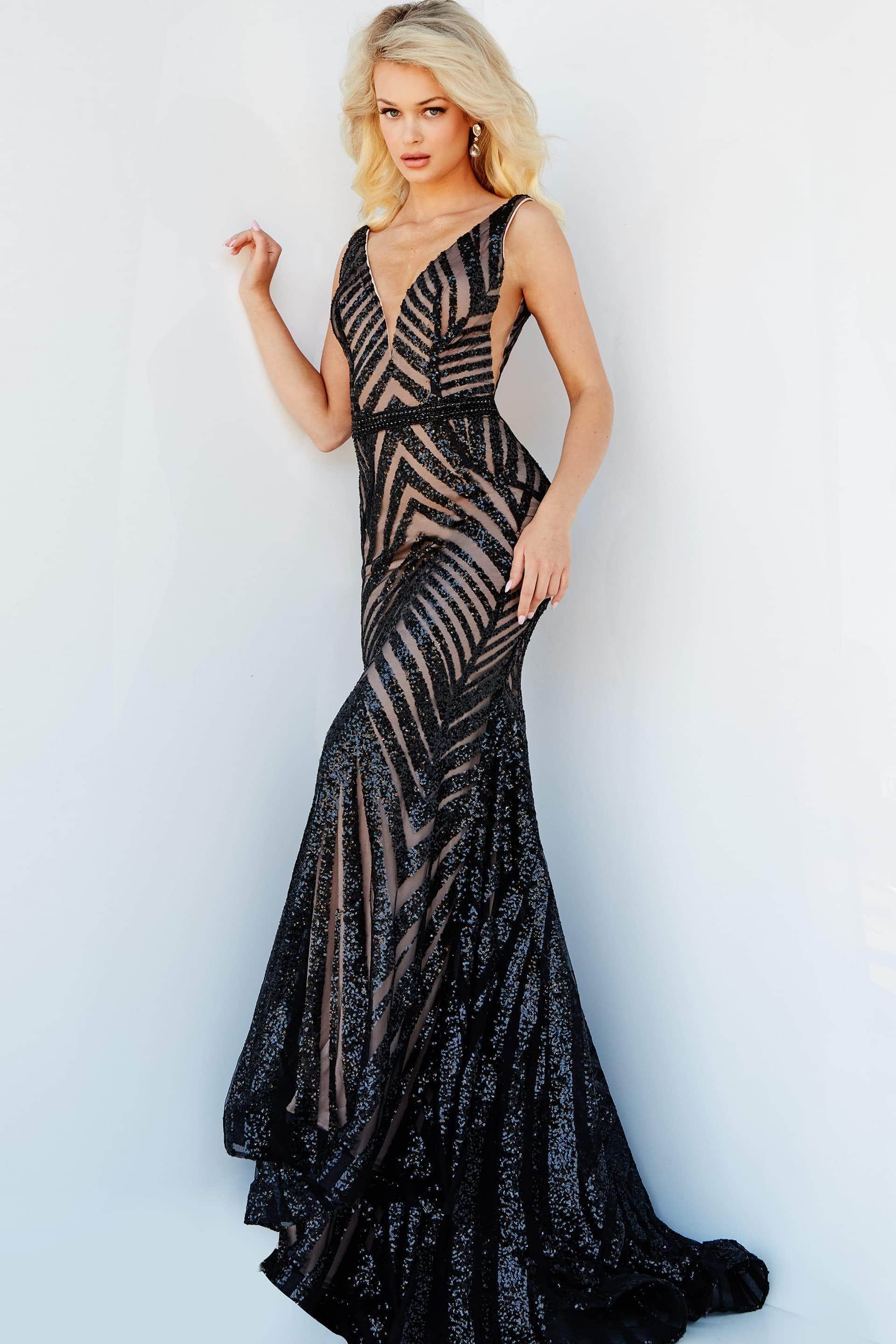 Jovani - 03570  Shimmer Sequin Prom Dress - detail view