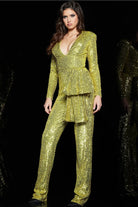 Jovani 05345 - Sequin V-Neck Jumpsuit - view 7
