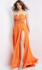 Jovani - 05971 Strapless Pleated Chiffon Gown - view 6
