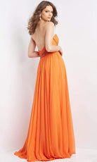 Jovani - 05971 Strapless Pleated Chiffon Gown - back view