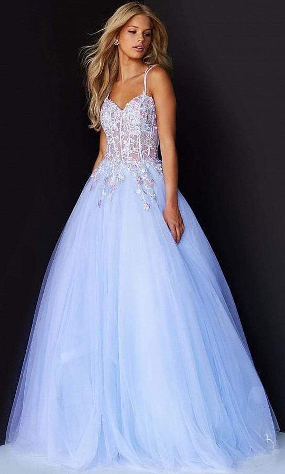 Jovani - 06207 Tulle Voluminous Crisscross Gown - designer prom dress at Silhouette Dresses