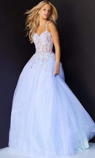 Jovani - 06207 Tulle Voluminous Crisscross Gown - back view