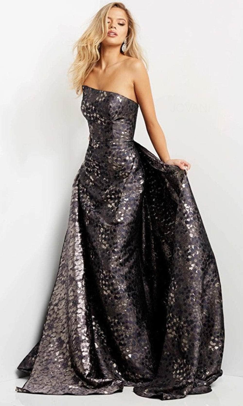 Jovani 06255 - Strapless Straight Across Neck Evening Gown - designer prom dress at Silhouette Dresses
