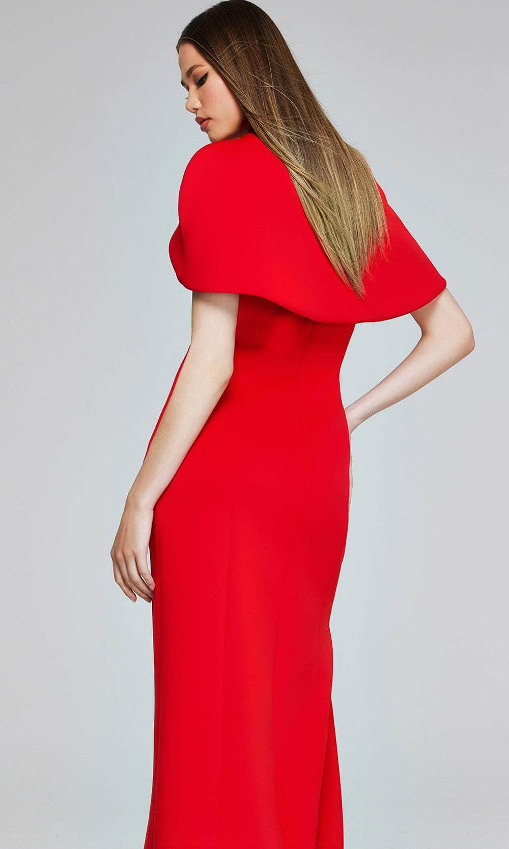 Jovani 06538 - High Neck Cape Evening Gown - back view