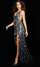Jovani 06561 - Cut-Glass Sheath Prom Gown - detail view