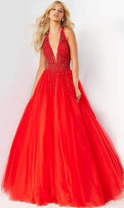 Jovani - 06598 Beaded Sleeveless Halter Ballgown - designer prom dress at Silhouette Dresses