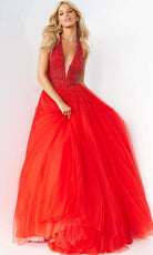 Jovani - 06598 Beaded Sleeveless Halter Ballgown - view 4