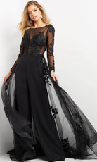 Jovani 06609 - Bateau Overskirt Evening Jumpsuit - designer formal jumpsuit at Silhouette Dresses