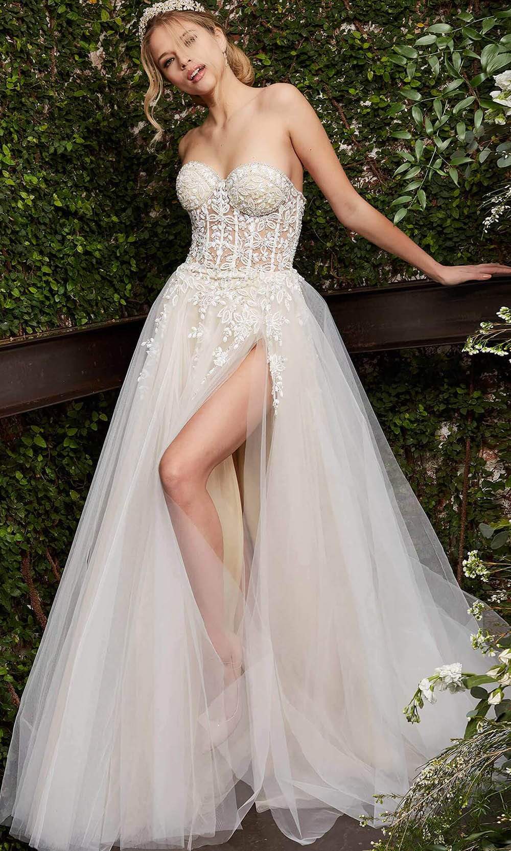 Jovani - 06610 Sweetheart Corset Bridal Gown - back view