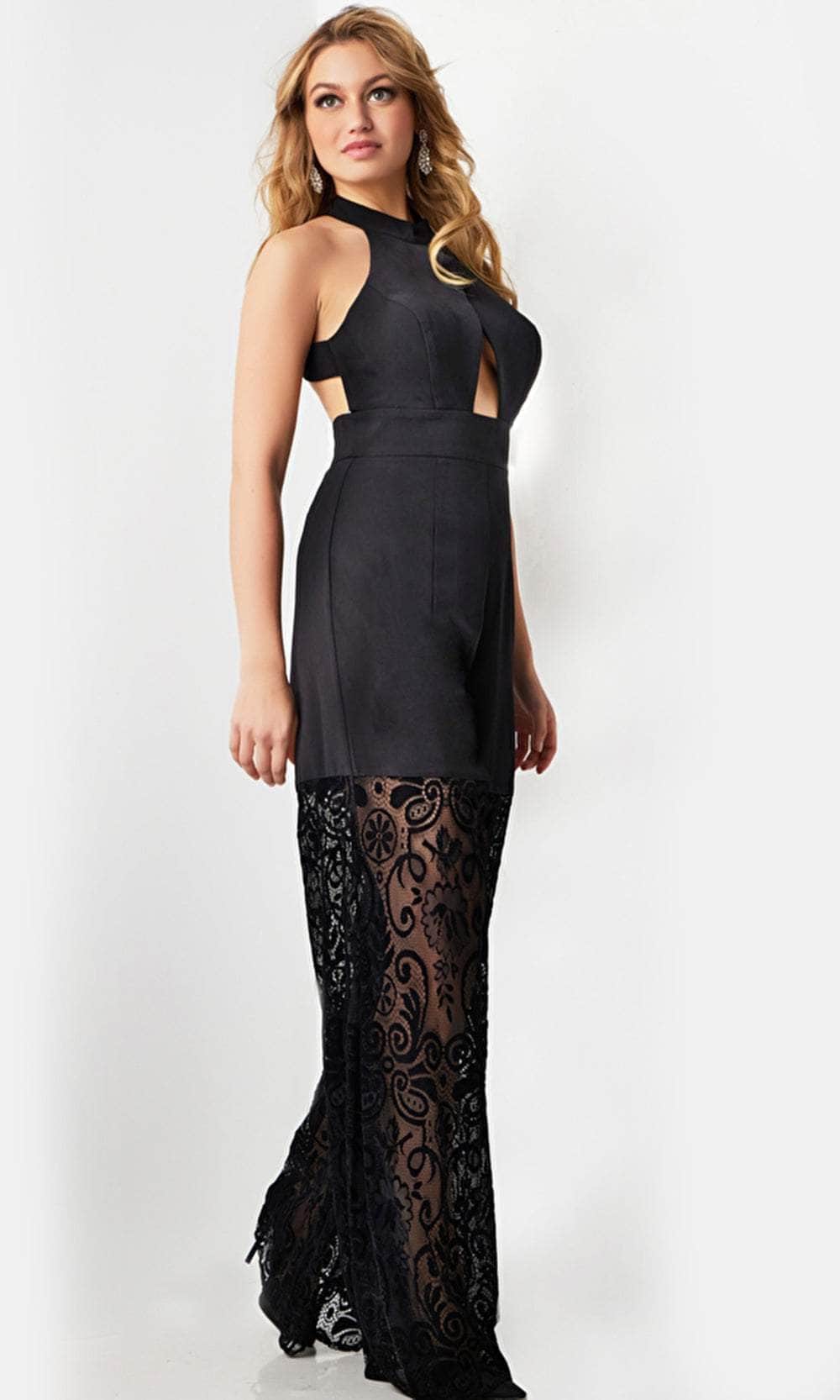 Jovani 06612 - Lace High Neck Jumpsuit - detail view