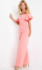 Jovani 06713 - Off Shoulder Evening Jumpsuit - back view