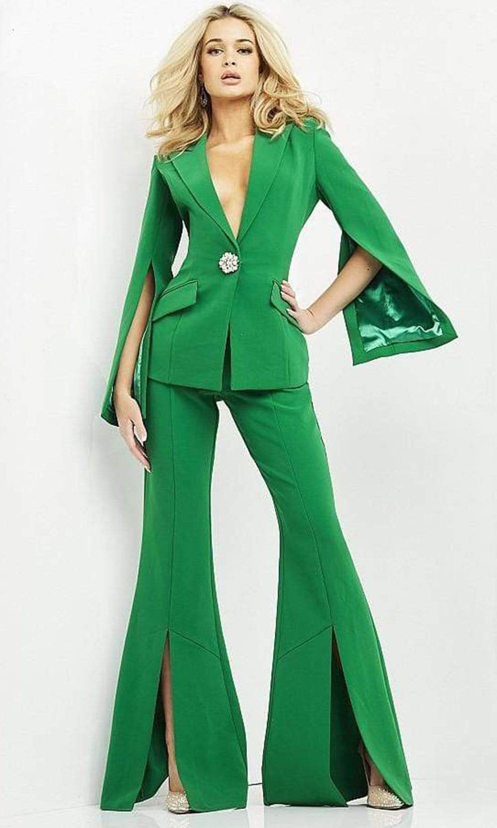Jovani - 06922 Two Piece Collared Pantsuit - designer formal jumpsuit at Silhouette Dresses
