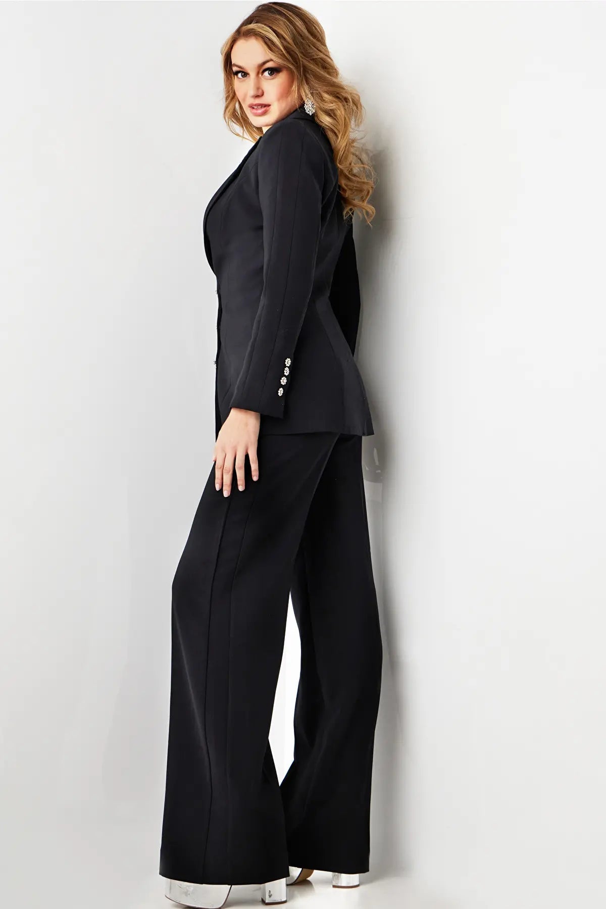 Jovani 07110 - Two-Piece V-Neck Jumpsuit - view 5