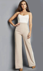 Jovani 07110 - Two-Piece V-Neck Jumpsuit - back view