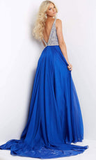 Jovani - 07136 Jeweled Bodice High Slit Gown - view 4