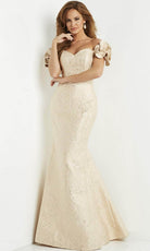 Jovani 07154 - Off Shoulder Mermaid Evening Dress - back view