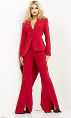 Jovani - 07209 Racer Back Two Piece Pantsuit - designer evening gown at Silhouette Dresses