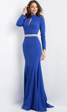 Jovani - 07392 High Neck Cutout Bodice Gown - back view