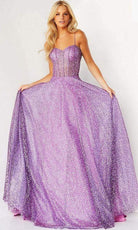 Jovani - 07423 Glitter Corset A-line Shiny Gown - designer prom dress at Silhouette Dresses