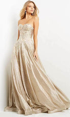 Jovani 07497 - Strapless Sweetheart Neck Evening Gown - detail view