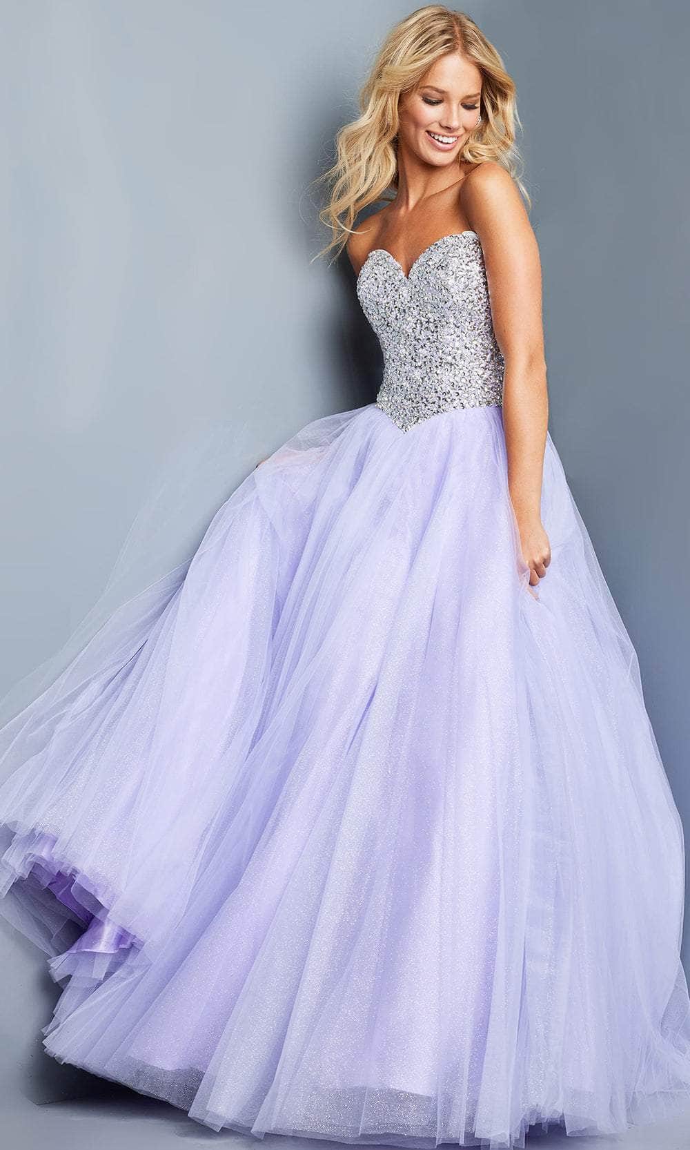 Jovani 07771 - Beaded Sweetheart Tulle Ballgown - designer ball gown at Silhouette Dresses