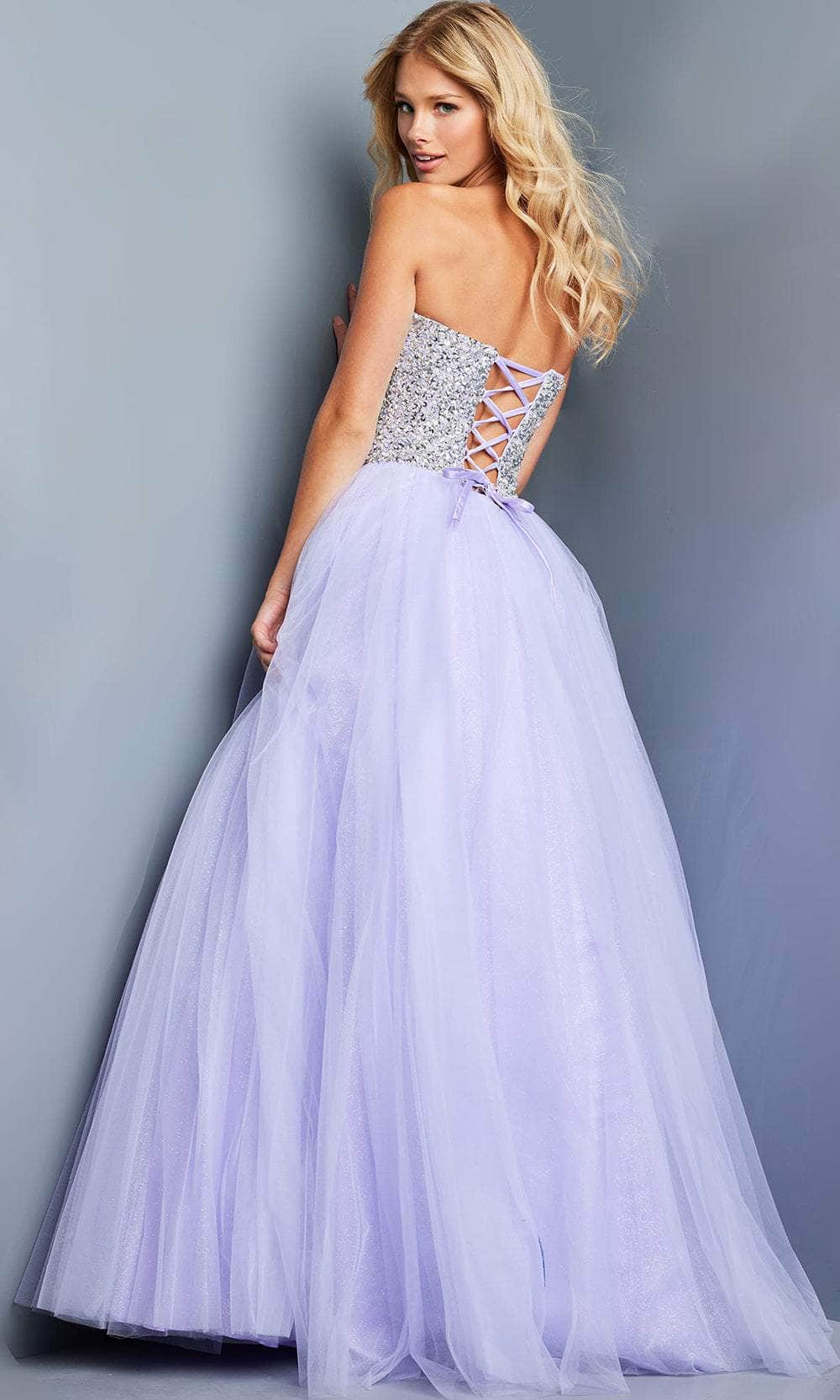 Jovani 07771 - Beaded Sweetheart Tulle Ballgown - back view