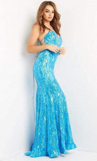 Jovani - 07786 Strapless Sweetheart Lace-up Open Back Sequin Dress - designer prom dress at Silhouette Dresses