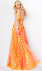 Jovani - 07901 Strapless Lace Ornate A-Line Gown - view 5