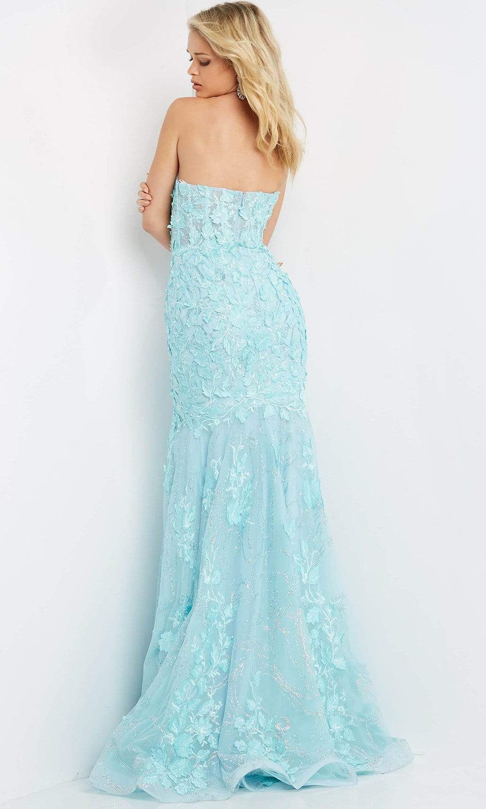 Jovani - 07935 Appliqued Sweetheart Mermaid Gown - view 6