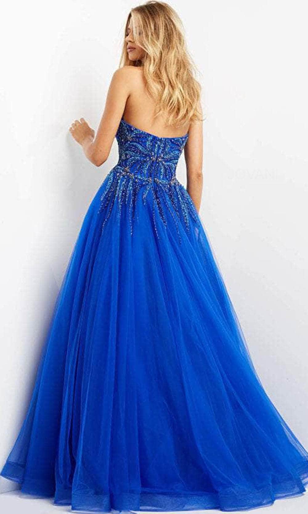 Jovani 07946 - Beaded Sweetheart Prom Ballgown - back view