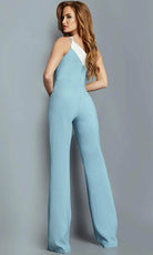 Jovani 08011 - Asymmetric Cutout Jumpsuit - back view