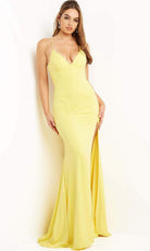 Jovani - 08153 Spaghetti Strap Glitter Gown - designer prom dress at Silhouette Dresses