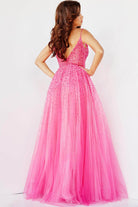Jovani - 08408 Glitter Embellished Prom Dress - back view