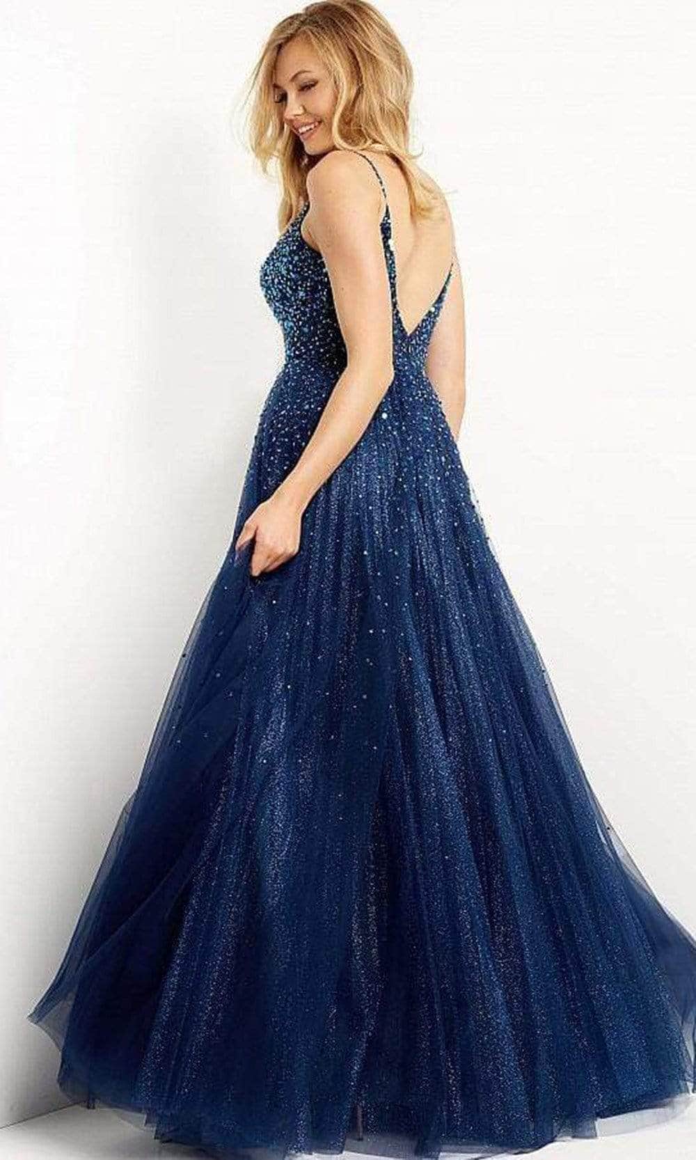 Jovani - 08408 Glitter Embellished Prom Dress - view 5