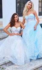 Jovani 08417 - Strapless Corset Prom Dress - back view