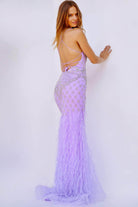 Jovani 08550 - Beaded Feather Fringe Formal Dress - view 4
